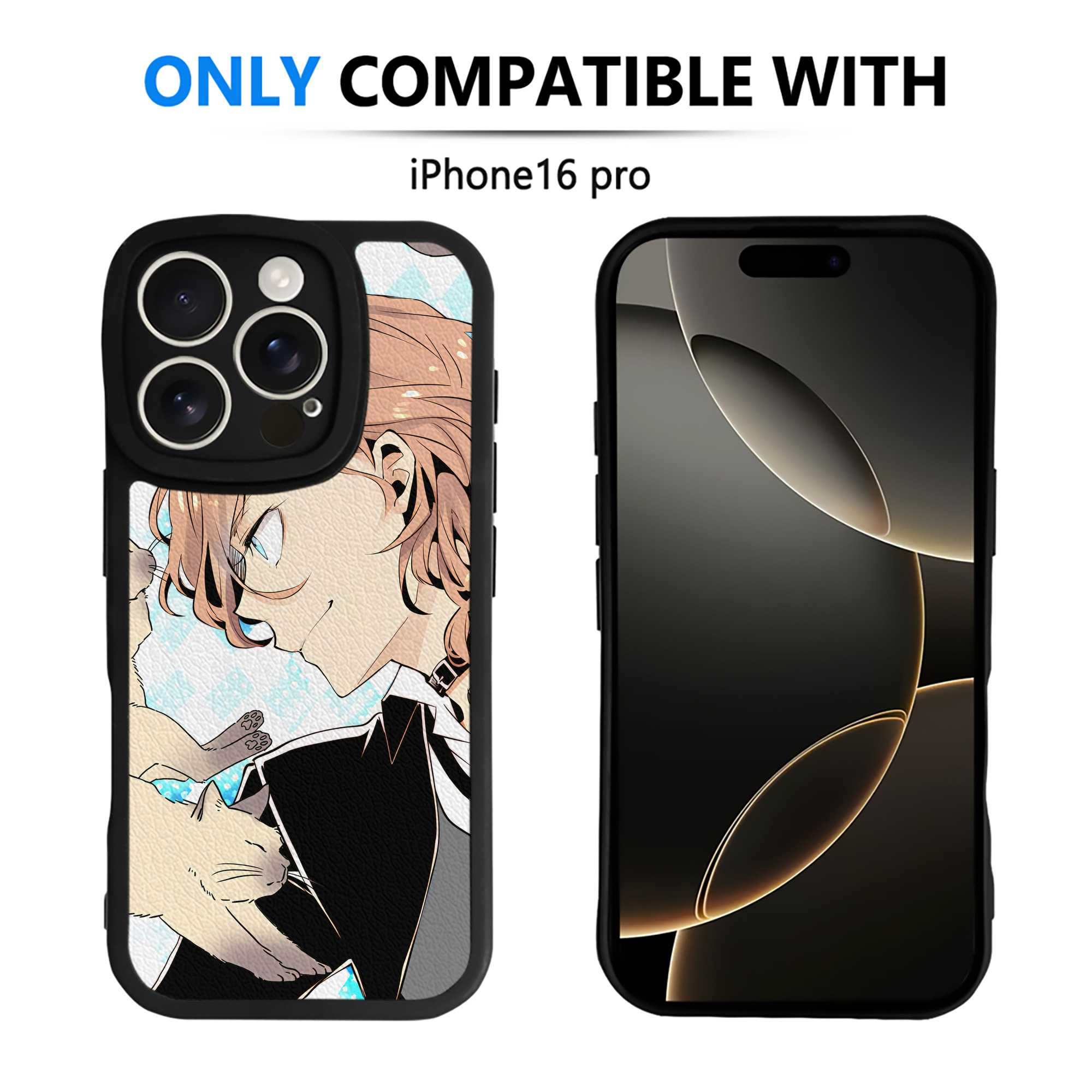 （画像用） 文豪ストレイドッグス Bungo Stray Dogs 【iPhone 16シリーズ対応】シリコンスマホケース（レザー調） 材質：シリコン